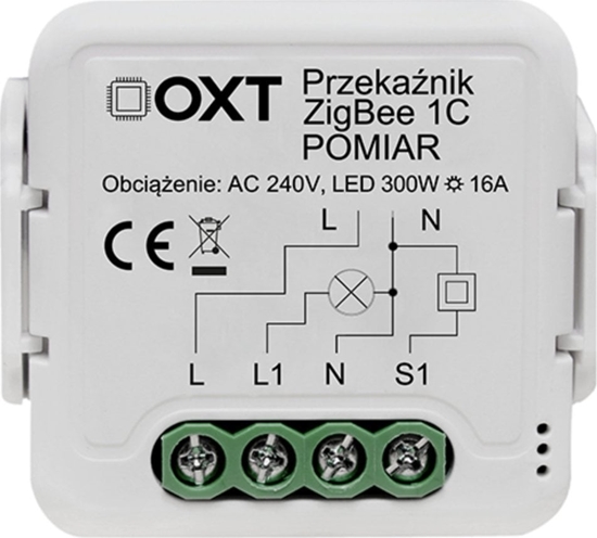 Изображение OXT MODU OXT PRZEKANIK 1 OBWÓD POMIAR PRDU 16A ZIGBEE TUYA