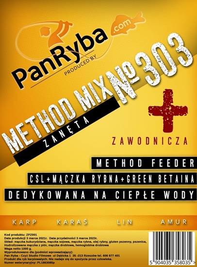 Picture of Pan Ryba Zanta Method Feeder 303 + Zawodnicza Pan Ryba