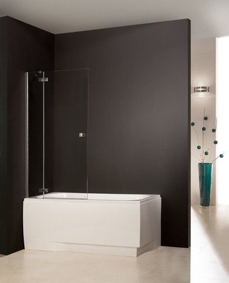 Изображение Parawan nawannowy Sanplast Free Line 1-czciowy szko przejrzyste, profil chrom (600260054042401)