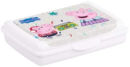 Изображение Partikas uzglabasanas trauks deco-click-box mini 0 5L Olek "Peppa Pig" 17x13x3 5cm balts 4052396121988