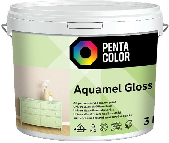 Picture of Pentacolor PAINT AQUAMEL WHITE 3 KG GLOSSY