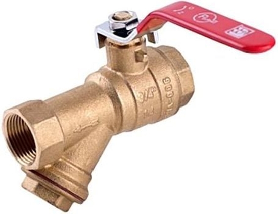 Picture of Perfexim Zawór kulowy wodny WW DN15 z filtrem typ ciki PHA-006 G1/2 WW PN30 DN15 [8/80]