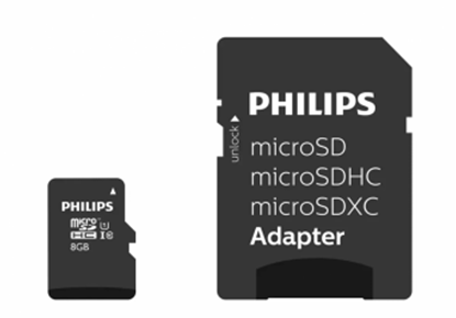 Изображение Philips 8GB MicroSDHC + Adapter