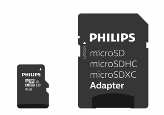 Изображение Philips 8GB MicroSDHC + Adapter