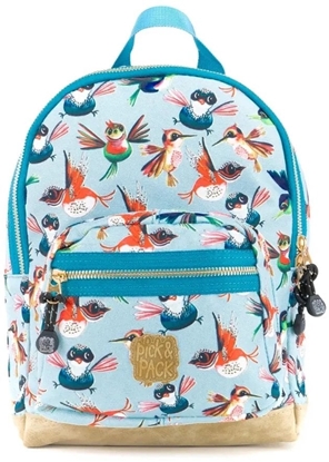 Picture of Pick & Pack Birds Backpack (22 x 31 x 11 cm) - Dusty blue
