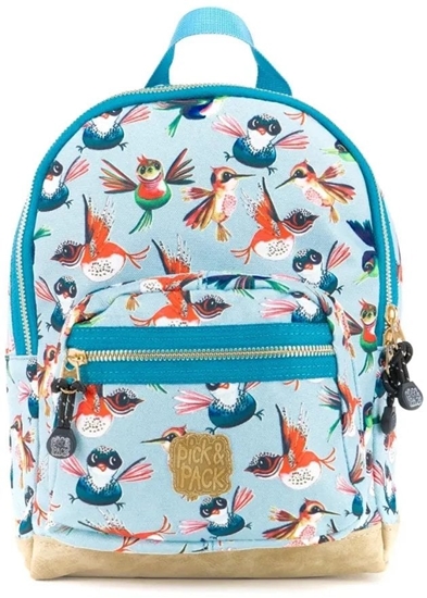 Picture of Pick & Pack Birds Backpack (22 x 31 x 11 cm) - Dusty blue