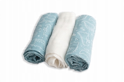 Picture of Pielucha MUSLIN DESIGN druk 3 pak, roz. 70x80