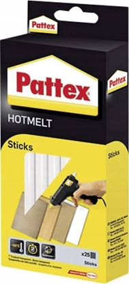Attēls no Pistolet do kleju Pattex Pattex Hot Sticks, transparent, ° 11 mm, 25 Sticks, 500g