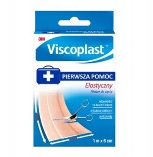 Picture of Plaster elastyczny VISCOPLAST, uniwersalny, 6cmx1m, jasnobrzowy