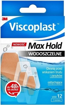 Picture of Plastry VISCOPLAST Max Hold, wodoszczelne, 3 rozmiary, pudeko, 12szt.