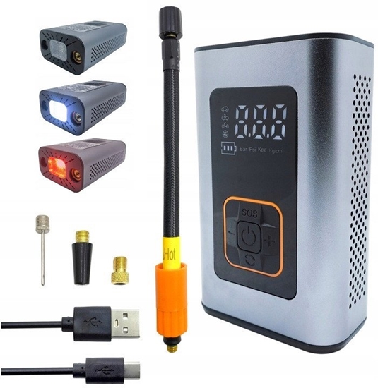 Изображение PLATINET KOMPRESOR SAMOCHODOWY AIR COMPRESSOR PUMP 10BAR 4000MAH [46234]