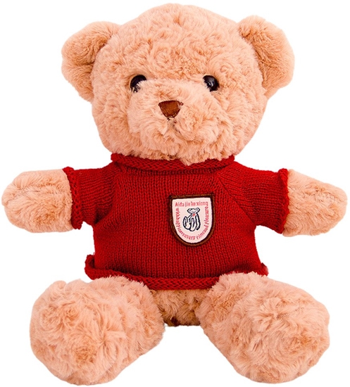 Изображение Pluszowa Maskotka Przytulanka Mi Beowy Czerwony Sweterek 40cm