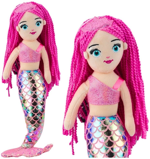 Picture of Pluszowa Syrenka Przytulanka Holograficzny Ogon Róowa 48cm LEAN Toys
