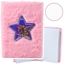 Picture of Pluszowy Zeszyt Notatnik W Linie Gwiazda Z Konfetti Róowy A5 80 Kartek LEAN