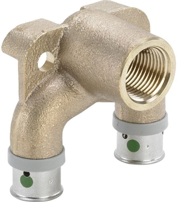 Attēls no Podwojna tarcza scienna 16 x 1/2 braz / blyszczacy (DWZ)cznik do rur