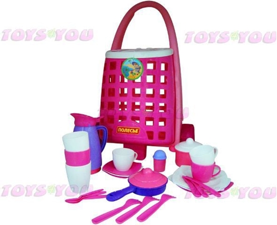Изображение Polesie Taczka + Zestaw naczy 31 el. (54968 POLESIE)