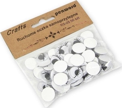 Изображение Polsirhurt Dekoracje Ruchome oczka RS-04 20mm samoprzylepne 30 sztuk