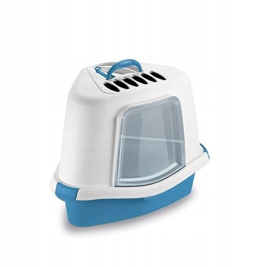 Picture of Poop toilet corner closed Sprint Corner Plus 56x40x40cm blue/white 8003507968257