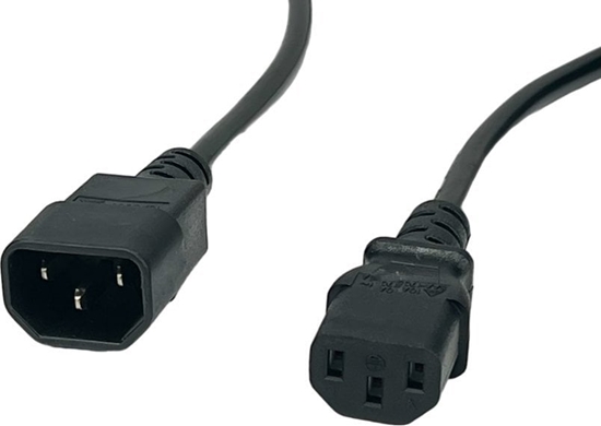 Изображение POSAC-C13-C14-10: POS AC cable C13-QT3[10A]-C14-QZ3[10A] H05VV-F3G0,75 L=1000 black