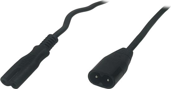 Picture of POSAC-C7C8BK30: POS AC cable C7-CX23[2,5A]-C8-CXC8[2,5A] H03VVH2-F2G0,75 L=3000 black