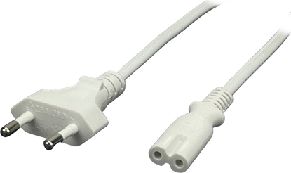 Picture of POSAC-C7EU12WH: POS AC cable C7-QT8[2,5A]-CEE7/16-YJ01[2,5A] H03VVH2-F2G0,5 L=1200 white