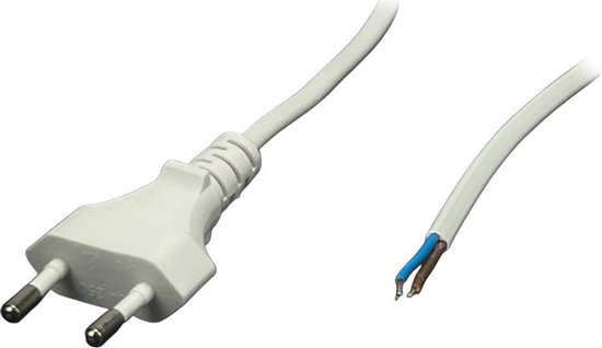 Picture of POSAC-CEE7/16WH16: POS AC cable CEE7/16-YJ01[2,5A]-tinned ends H03VVH2-F2G0,75 L=1600 white