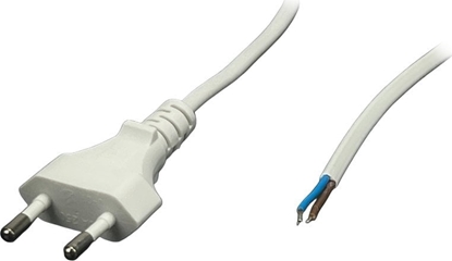 Изображение POSAC-CEE7/16WH30: POS AC cable CEE7/16-YJ01[2,5A]-tinned ends H03VVH2-F2G0,75 L=3000 white
