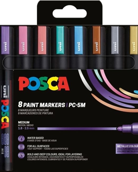 Picture of Posca POSCA PC-5M 8 sztuk Metaliczne Kolory