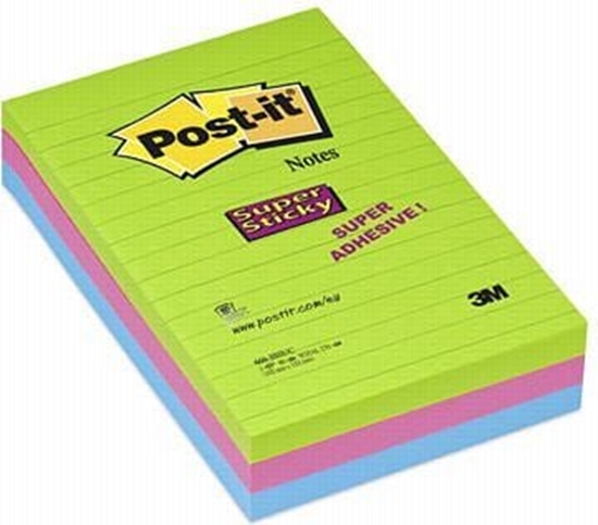 Picture of Post-it Bloczek super sticky 660-3 ssuc mix kolorów 101x152mm 3x90 kartek (3M0688)