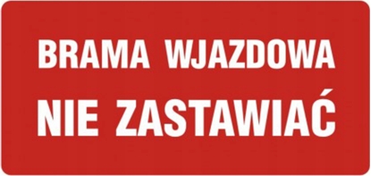 Picture of PROCERA Znak TDC, Brama wjazdowa - nie zastawia