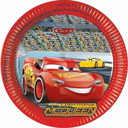 Picture of PROCOS Talerzyki papierowe Cars 3, 23cm, 8 szt. (plastic-free)