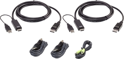 Picture of Aten 2L-7D02UHDPX5 HDMI zu DP KVM KabelKit, True 4K