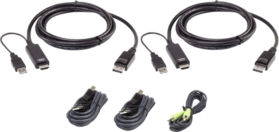 Picture of Aten 2L-7D02UHDPX5 HDMI zu DP KVM KabelKit, True 4K