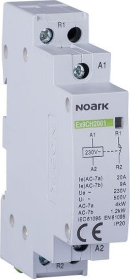 Изображение Noark Przekanik Bistabilny 20A 230V Styki 1Nc+1No 102402 Noark Noark