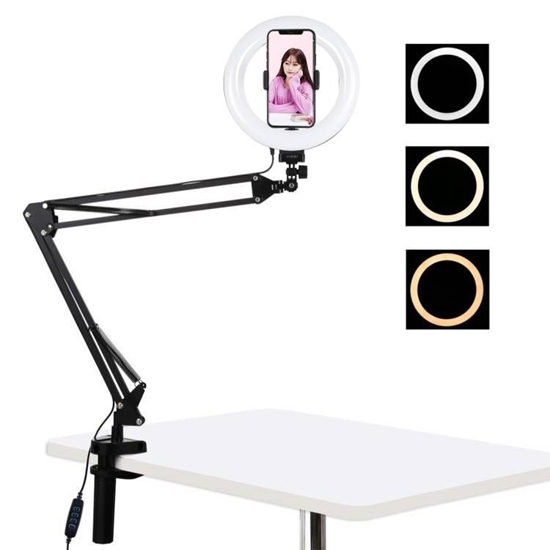 Picture of Puller Desktop arm stand Puluz with 20cm LED Vlogging Ring PKT3089B