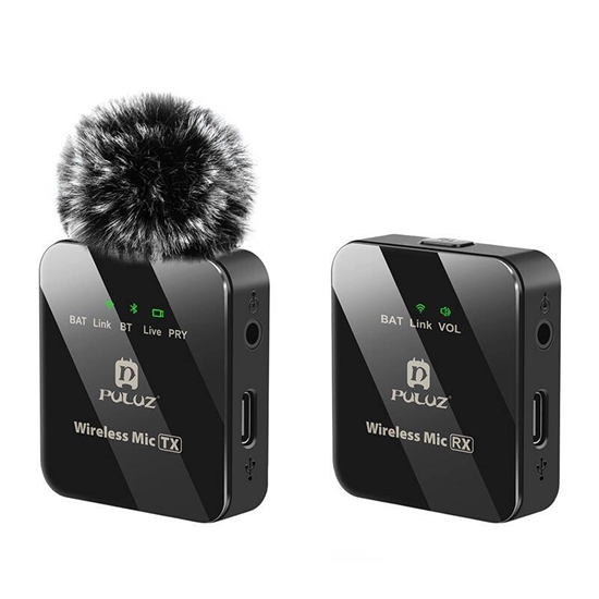 Изображение Puller Wireless Lavalier Microphone PULUZ 1 TX + 1 RX