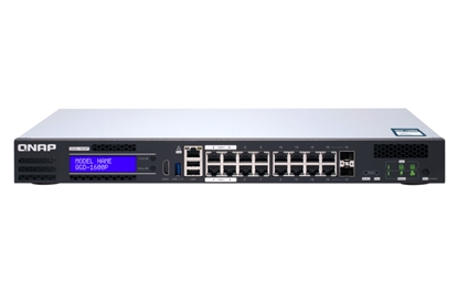Picture of QNAP QGD-1600P Managed Gigabit Ethernet (10/100/1000) Power over Ethernet (PoE) 1U Black, Grey