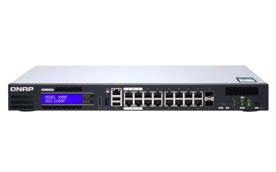 Picture of QNAP QGD-1600P Managed Gigabit Ethernet (10/100/1000) Power over Ethernet (PoE) 1U Black, Grey