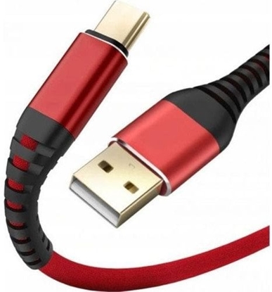 Attēls no Kabel USB Quick USB-A - USB-C 1.5 m Czerwony (4752168141281)