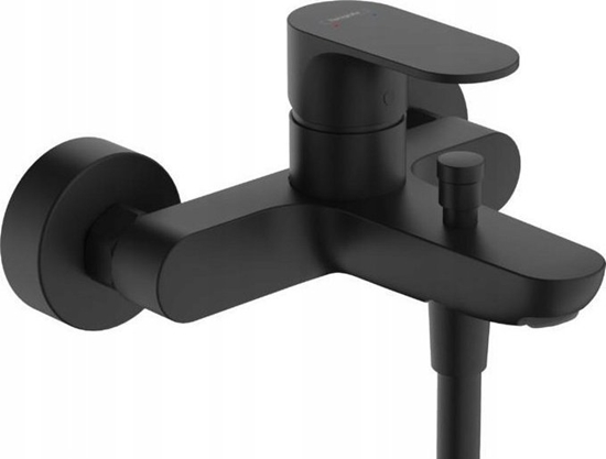 Изображение Rebris S - Jednouchwytowa bateria wannowa do montau natynkowego; czarny matowy