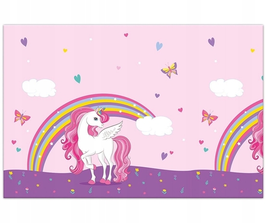 Изображение Regnbue Enhjørning plastdug