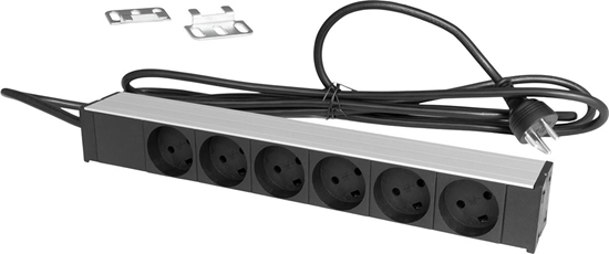 Изображение Retex Listwa zasilajca Alu. PDU 334x45x45mm 6-way K (24155016)