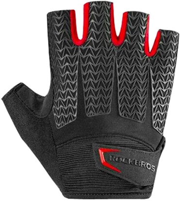 Picture of Rkawiczki rowerowe Rockbros S169BR M z wkadkami elowymi - czarno-czerwone