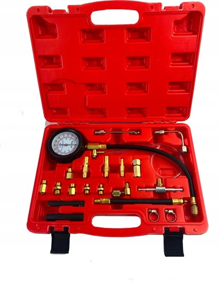 Picture of Rockforce Próbnik cinienia sprania silnika diesla w komplecie z adapterami gwintowymi 0-70 bar 19el.