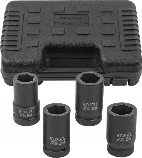 Picture of Rockforce Zestaw nasadek udarowych gbokich 1" 4el. (6-ktnych) (27-36mm)