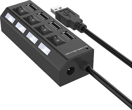 Picture of RoGer USB Hub - Splitter 4 x USB 2.0 with Separate On / Off Buttons