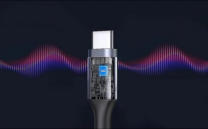 Изображение RoGer USB-C to AUX 3.5mm Digital audio adapter for Samsung, Google, OnePlus (DAC 24bit 48KHz)