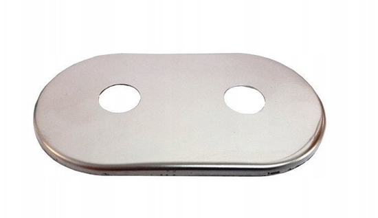 Picture of Rozeta maskujca paska podwójna stal nierdzewna do zaworów o rozstawie 50 mm. rednica otworów    16 mm  Fi16 (S)