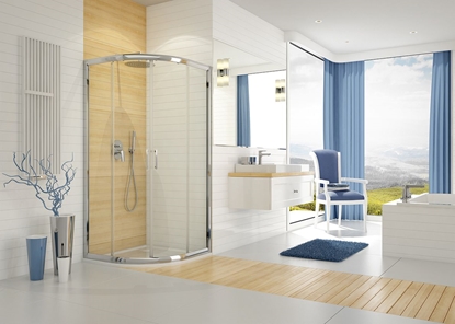 Attēls no Sanplast Kabina prysznicowa KP4/TX5b póokrga narona 80 x 80cm (600-271-0252-38-231)