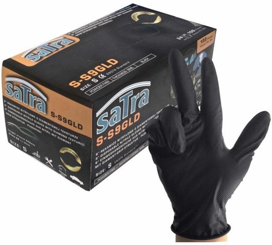 Picture of SATRA NITRILE GLOVES BLACK size S 100pcs.